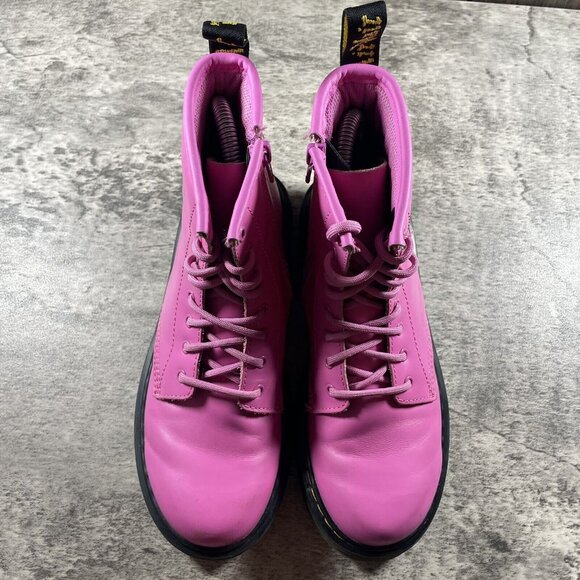 Dr Martens 1460 Pink Leather  8 Eye - Ankle Zip Up Boots Women’s Size 5 - Picture 8 of 10